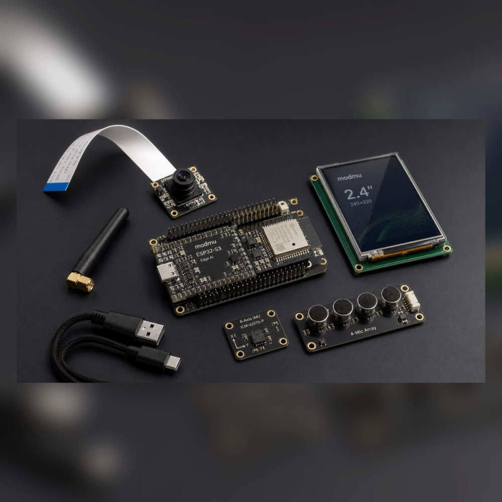 Modmu ESP32-S3 Edge AI Vision & Voice Starter Kit