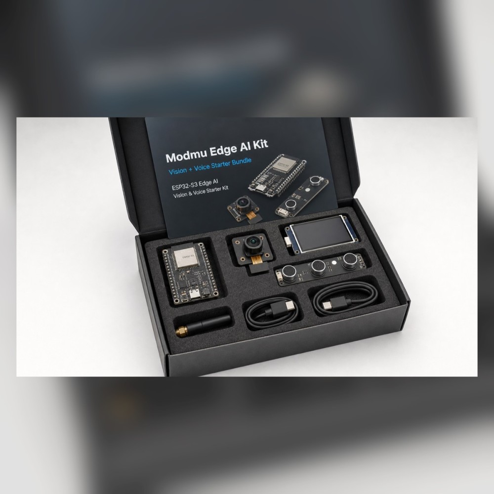 Modmu ESP32-S3 Edge AI Vision & Voice Starter Kit